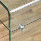 See Through Clear Waterfall Glass End Table - NH707692