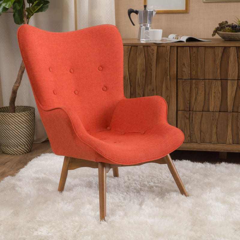 Mid Century Modern Contour Accent Lounge Chair - NH610792