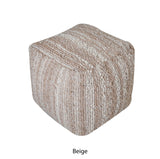 Handcrafted Boho Fabric Pouf - NH276992