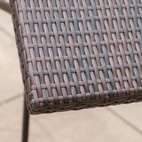 Outdoor Multibrown Wicker 3 Piece Bar Set - NH603003