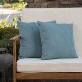 Outdoor Teal Water Resistant 16 X 16 Square Pillow - NH040303