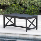 Ismus Outdoor Finished Acacia Wood Coffee Table