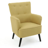 Mid-Century Modern Button-Tufted High-Back Upholstered Accent Chair - NH805992