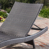 Outdoor Wicker Lounge with Water Resistant Cushion (Set of 2) - NH280003