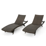 Outdoor Modern Adjustable Wicker Chaise Lounge Chair - NH256003