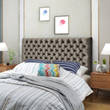 Tufted Fabric Queen/ Full Headboard - NH085303