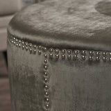 Studded New Velvet Ottoman - NH502203