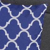 Modern Quatrefoil Pattern Fabric Accent Throw Pillow (Set of 4) - NH451303