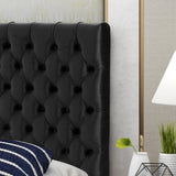 Tufted King/ Cal King New Velvet Headboard - NH007303