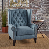 Traditional Tufted Winged Fabric Accent Chair - NH580203