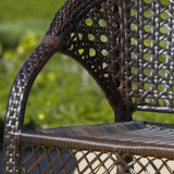 Outdoor 3 Piece Multi-brown Wicker Stacking Chair Chat Set - NH839003