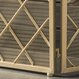 3 Panelled Iron Fireplace Screen - NH055103