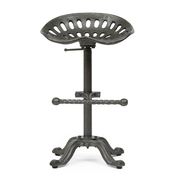 Industrial Handcrafted Cast Iron Saddle Seat Barstool - NH787413