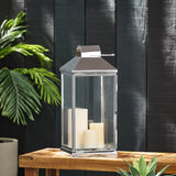 Tilson 22" Modern Stainless Steel Lantern