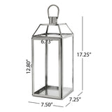 Hamel 18" Modern Stainless Steel Lantern