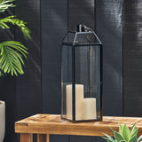 Hamel 22" Modern Stainless Steel Lantern