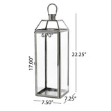 Hamel 22" Modern Stainless Steel Lantern