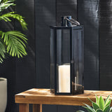 Baton Outdoor 23" Modern Stainless Steel Lantern