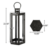 Baton Outdoor 23" Modern Stainless Steel Lantern