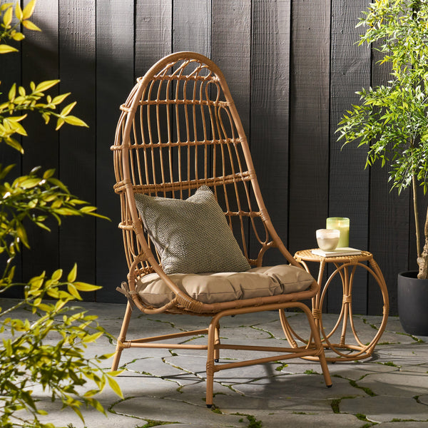 Cortina Outdoor Wicker Basket Chair with Cushion