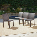 Outdoor Wicker Armless Stack Chairs With Aluminum Frame - NH132103