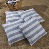 Modern Striped Fabric Throw Pillow with Piped Edges (Set of 4) - NH051303