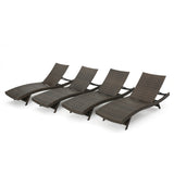 Outdoor Modern Adjustable Wicker Chaise Lounge Chair - NH256003