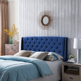 Wingback Queen/Full Tufted Fabric Headboard - NH796303