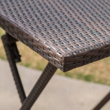 Outdoor Multibrown Wicker 5 Piece Bar Set - NH703003