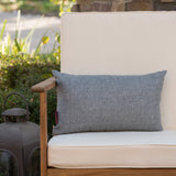 Outdoor Red Water Resistant Rectangular Throw Pillow - NH859203