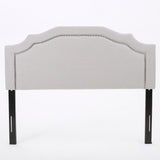 Light Grey Fabric Queen/ Full Headboard - NH584892