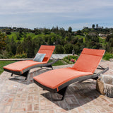 Outdoor Wicker Lounge with Water Resistant Cushion - NH151003