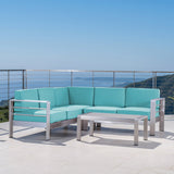 Outdoor Aluminum 5 Seater Sectional Sofa Set - NH963403