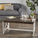 Indoor Farmhouse Finished Acacia Wood Coffee Table - NH217203