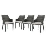 Outdoor Wicker Dining Chairs with Water Resistant Cushions (Set of 2) - NH718203