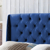 Wingback Queen/Full Tufted Fabric Headboard - NH796303