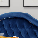 New Velvet Studded Seam Tufted Queen/Full Headboard - NH585303