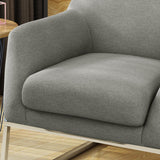 Modern Stainless Steel Frame Fabric Accent Chair - NH149303