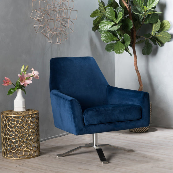 Modern Velvet Swivel Armchair - NH855992