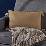 Fabric Tassel Rectangular Throw Pillow - NH577203