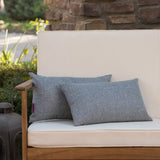 Outdoor Red Water Resistant Rectangular Throw Pillow - NH859203