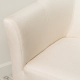 Mid-Century Modern Low Back Fabric Accent Chair with Tapered Legs - NH964992