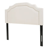 Ivory Fabric Queen/ Full Headboard - NH129892