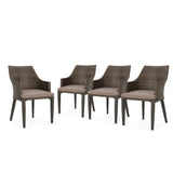 Outdoor Wicker Dining Chairs with Water Resistant Cushions (Set of 2) - NH718203