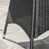 Outdoor Grey Wicker Round Dining Table - NH265003