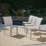 Outdoor Wicker Armless Stack Chairs With Aluminum Frame - NH132103