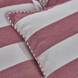 Modern Striped Fabric Throw Pillow with Piped Edges (Set of 4) - NH051303