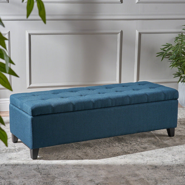 Tufted Fabric Storage Ottoman Bench - NH234992