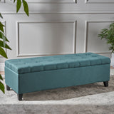 Tufted Fabric Storage Ottoman Bench - NH234992