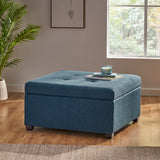 Square Tufted Fabric Storage Ottoman Coffee Table - NH637992